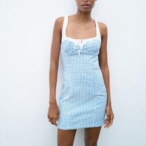 Zara Combination Gingham Dress